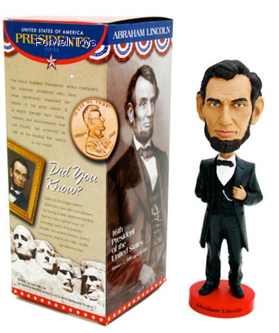 Lincoln Bobble head figure